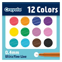 Marqueurs Doodle Markers à pointe ultra fine Crayola, jeu de 12