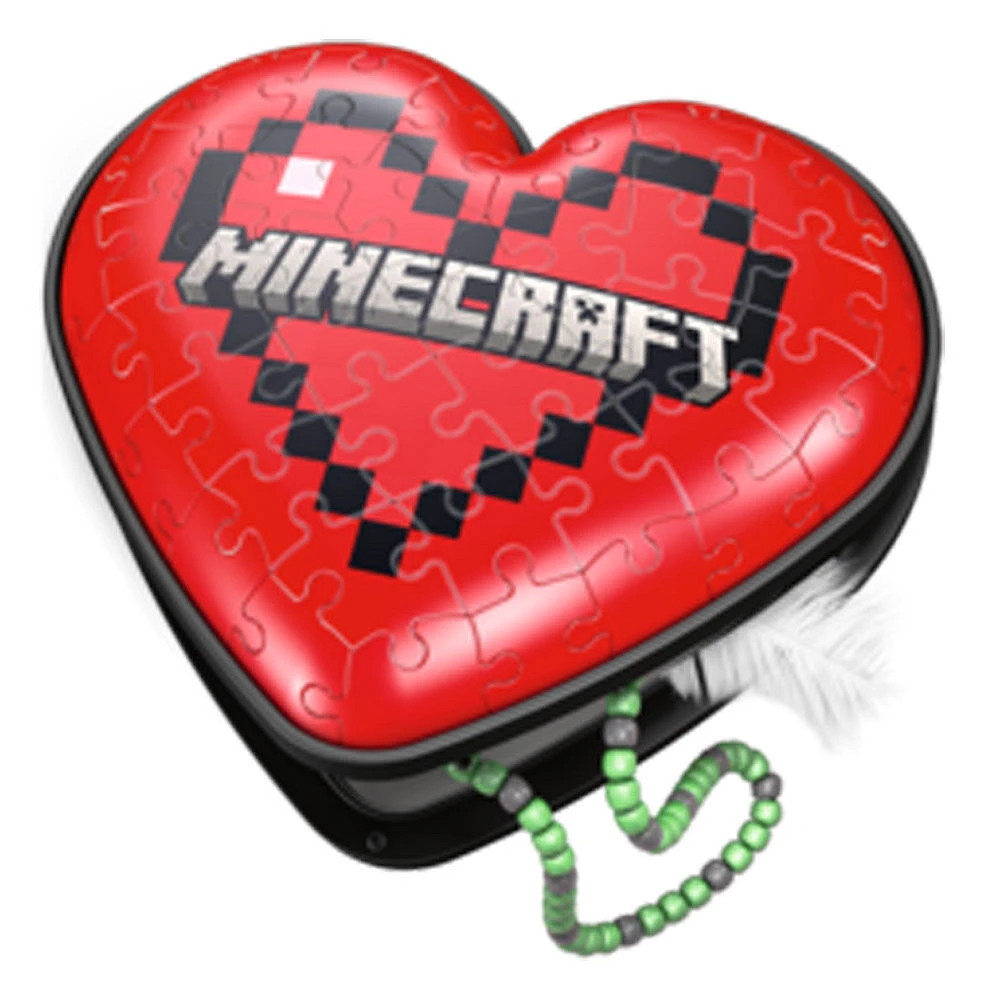 Coffre En Forme De Coeur Minecraft 54 Pièces Puzzle 3D