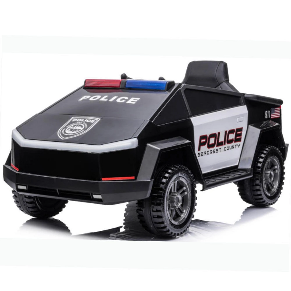 KidsVip 12V Kids and Toddlers Future Police Ride on car w/Remote Control - English Edition