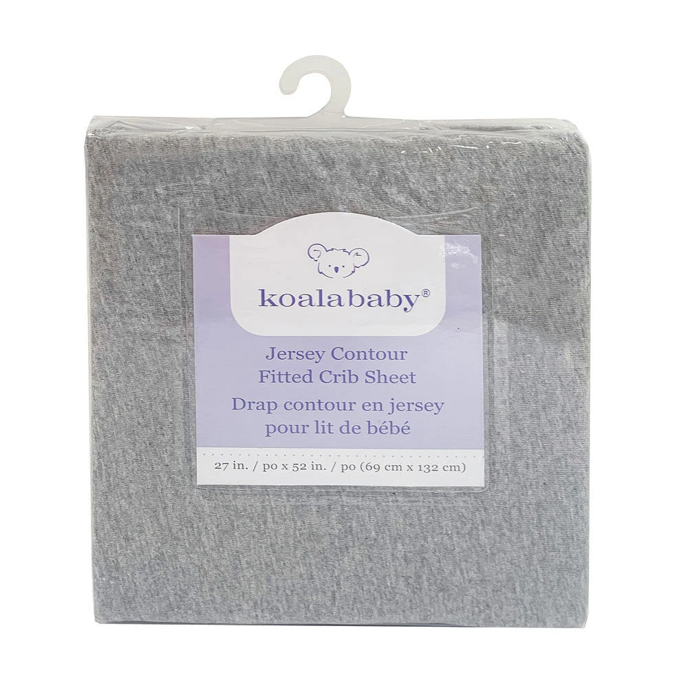 Koala Baby - Drap de lit de bébé en jersey - Gris