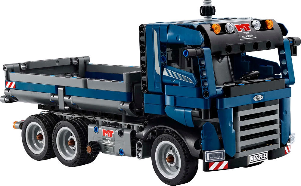 LEGO Technic Le camion à benne basculante, Ensemble de jouet pour enfants, Véhicule de construction bleu 42203