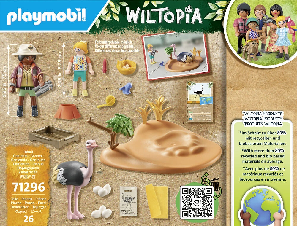 Playmobil - Wiltopia - Explorateurs et nid d'autruche