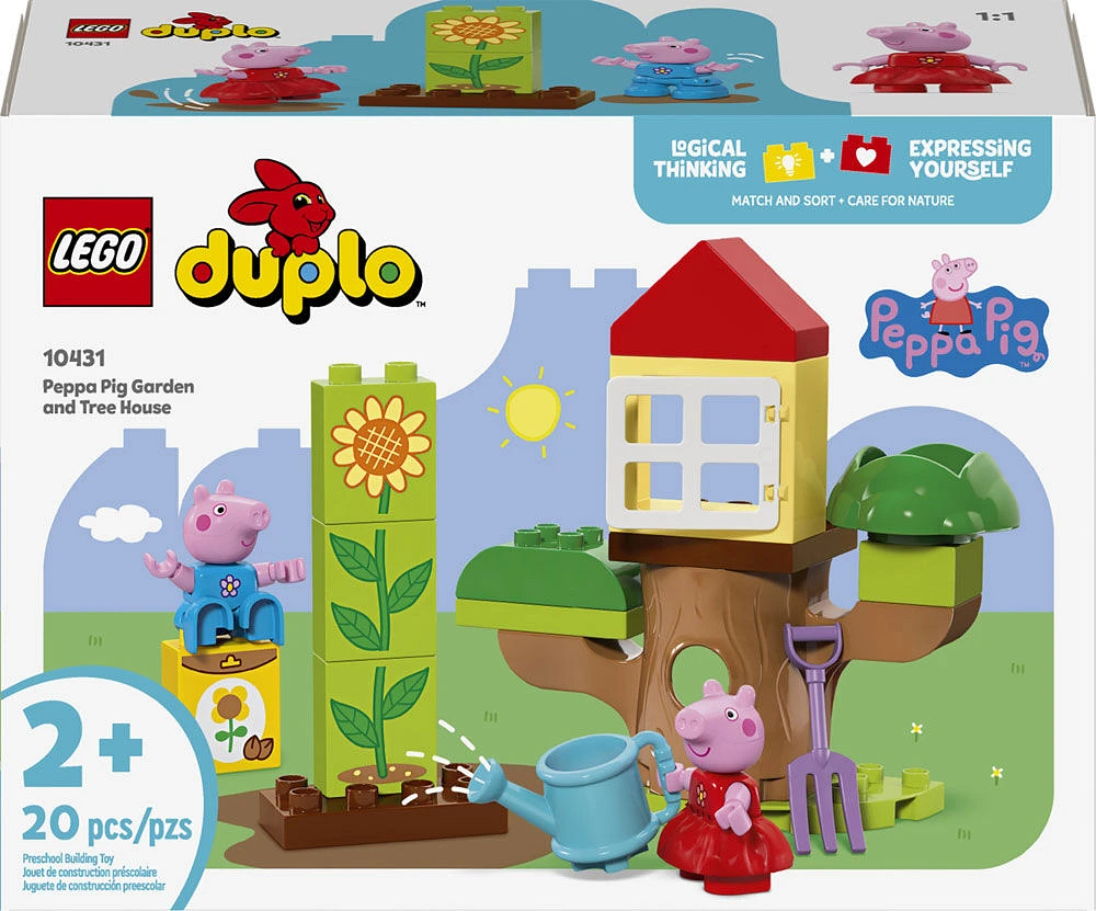 Jouet LEGO DUPLO Le jardin et la cabane dans l'arbre de Peppa Cochon 10431