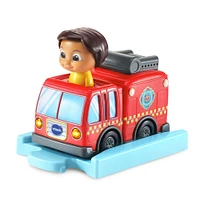 VTech CoComelon Go! Go! Smart Wheels Nina's Fire Truck and Track - English Edition
