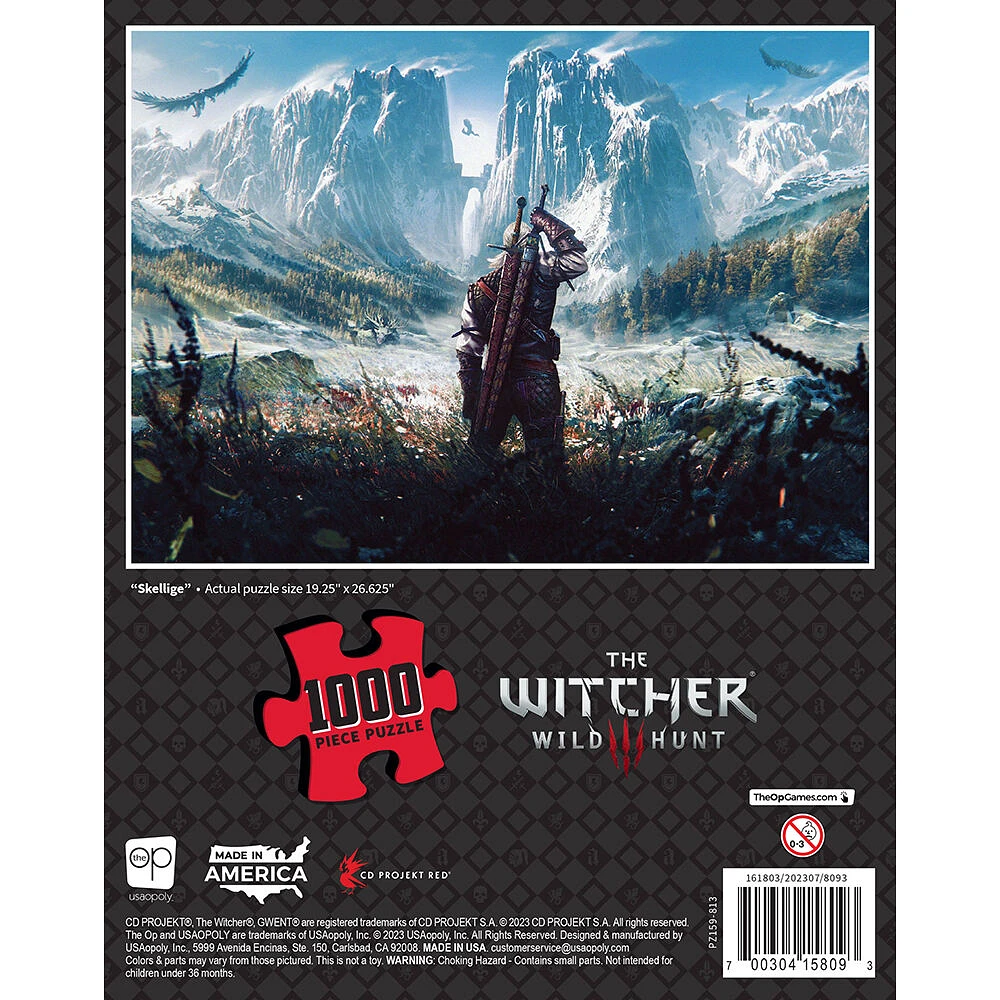 USAopoly The Witcher "Skellige" Casse-Tête De 1,000 Pièces - Édition anglaise