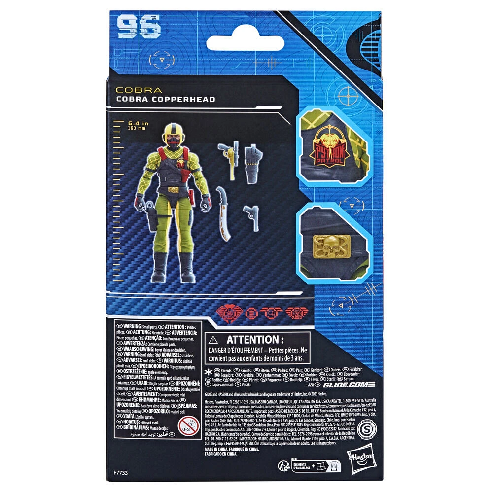 G.I. Joe Classified Series Python Patrol Cobra Copperhead, G.I. Joe Action Figures, 96, 6" Action Figure - R Exclusive