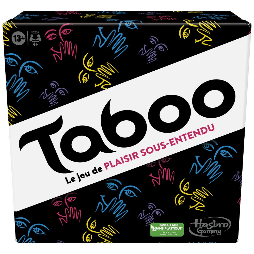 Jeu Taboo classique, jeu de mots à deviner, jeu de groupe pour ados et adultes, jeu de société pour 4 joueurs et plus - Édition française