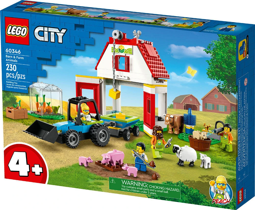 LEGO City Barn and Farm Animals 60346 Building Kit (230 Pieces)