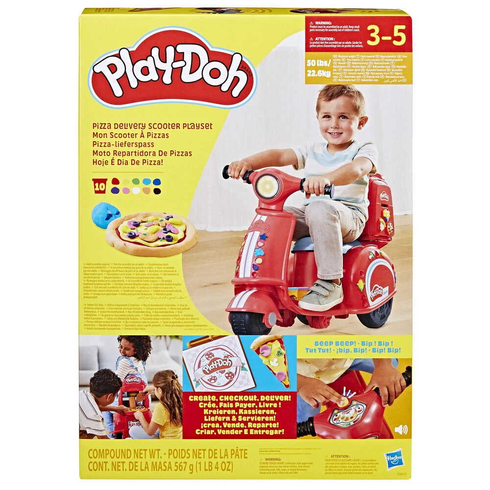 Play-Doh Mon scooter à pizzas, jouet avec pâte à modeler pour enfants