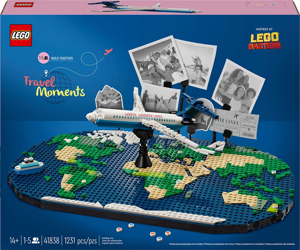 LEGO Les souvenirs de voyage Carte du monde Jeu de construction 41838