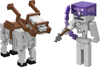 Minecraft 3.25-inch Action Figure 2-Packs with 2 Figures and 2 Accessories, Collectible Toys