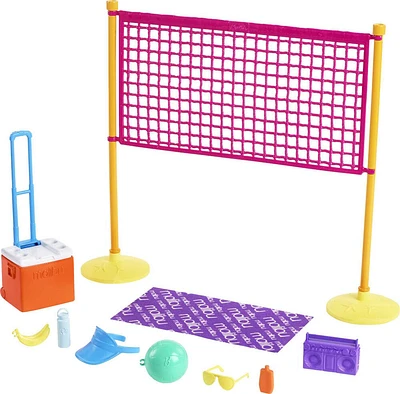 Barbie Loves the Ocean Beach Volleyball-Themed Playset, Made from Recycled Plastics