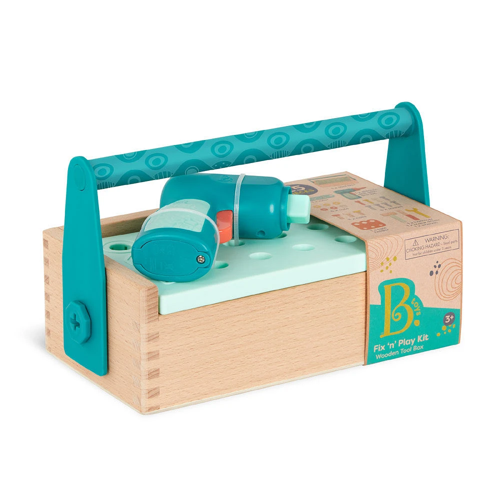 B. toys - Coffre à outils en bois