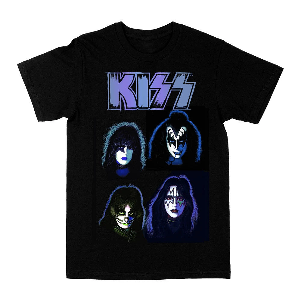 Kiss Gradient- Logo Black T-Shirt