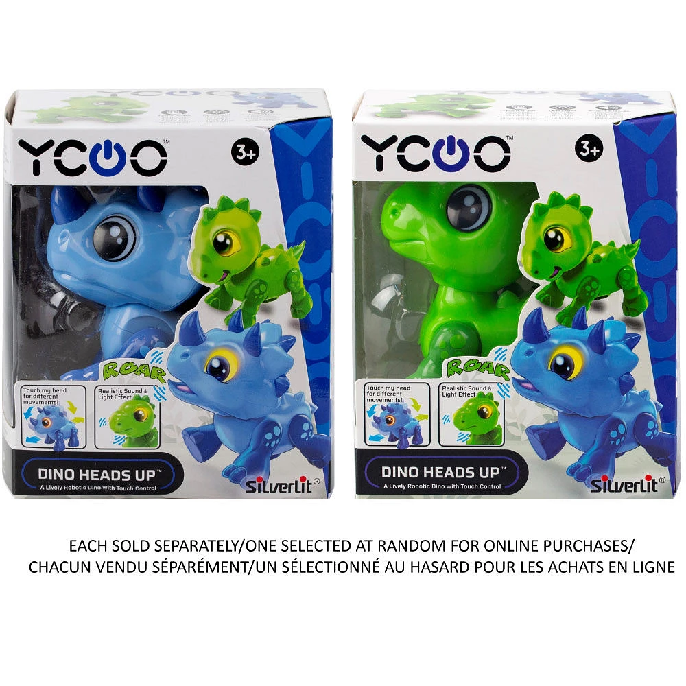 YCOO Dino Heads Up - Stegosaurus et Triceratops (Un choisi au hasard pour les achats en ligne)