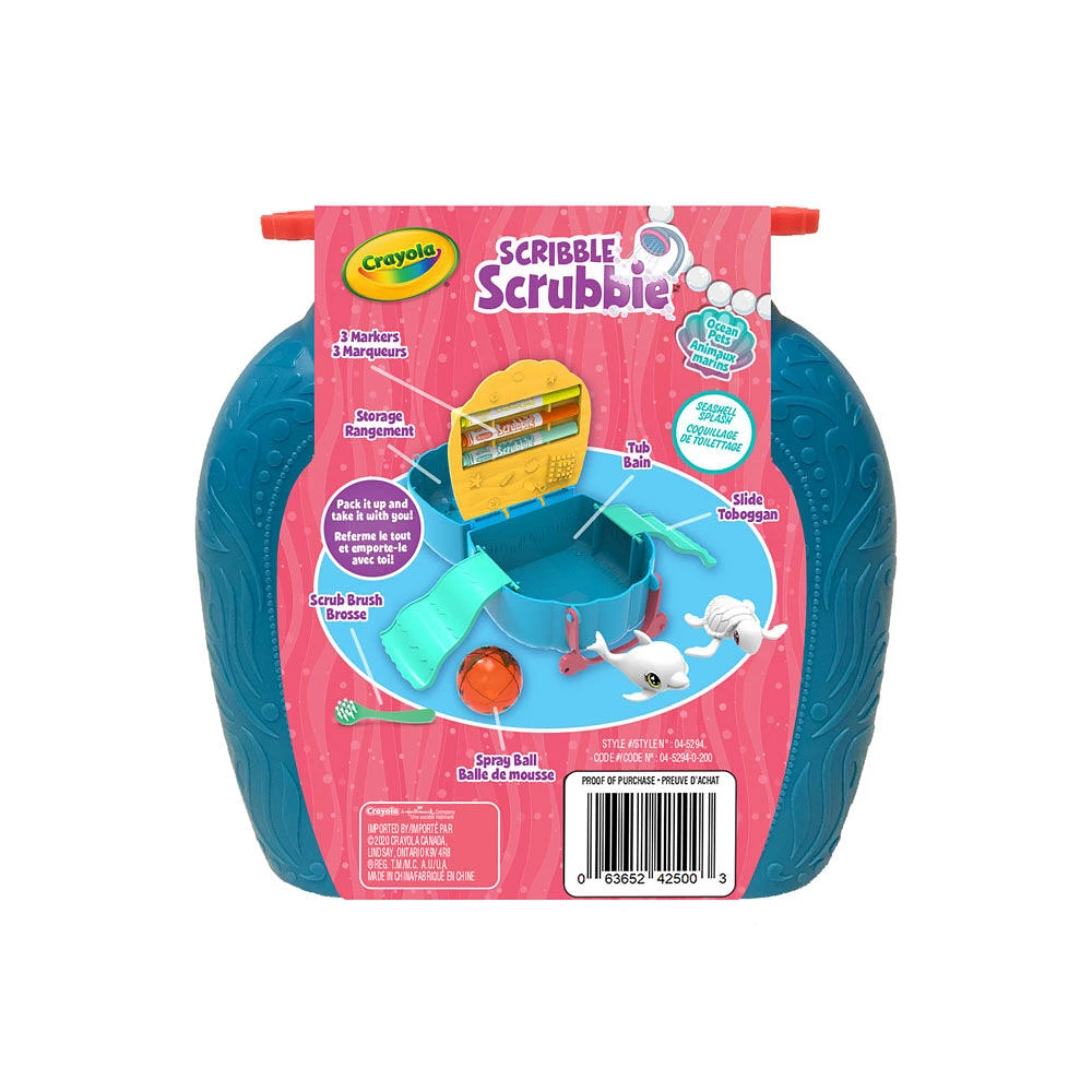 Crayola Scribble Scrubbie Ocean Pets Seashell Splash Playset