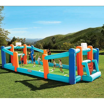 Énorme terrain gonflable de soccer et basket-ball de jardin Little Tikes