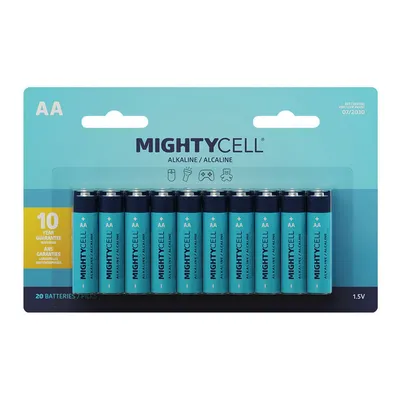 MightyCell Pack AA Alkaline Batteries