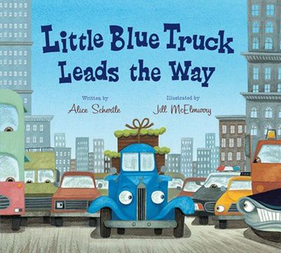 Little Blue Truck Leads the Way Padded Board Book - English Edition