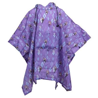 Disney Kids Frozen Fold Out Poncho Multi Purple