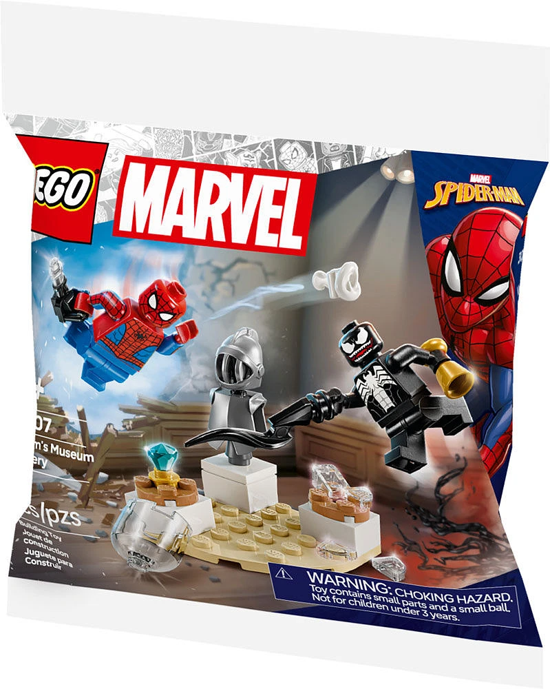 LEGO Marvel Venom's Museum Robbery Building Set - with Spider-Man and Venom Minifigures - 30707