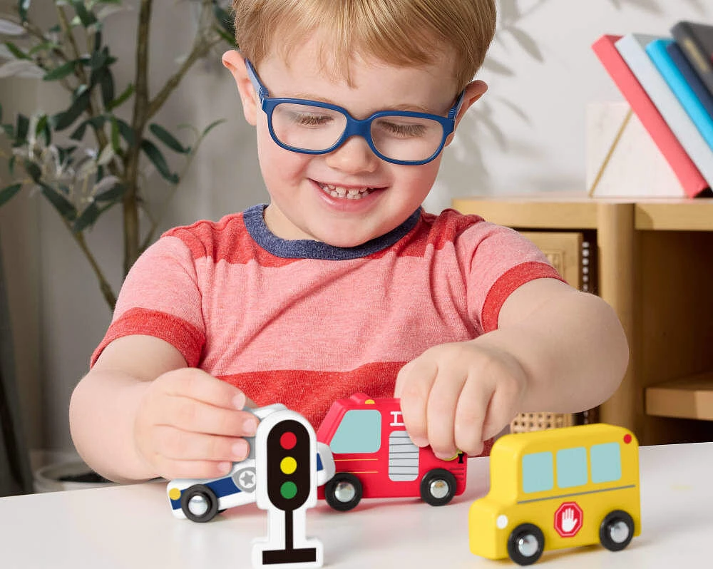 Fisher-Price-Mes véhicules en bois-Jouets à pousser 4pièces