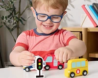 Fisher-Price-Mes véhicules en bois-Jouets à pousser 4pièces