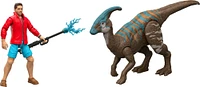 Jurassic World Rebirth Reuben Delgado & Parasaurolophus Figures Pack, 3.75-inch Scale