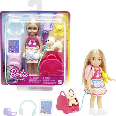 Barbie Chelsea en Voyage-Coffret avec chiot et accessoires