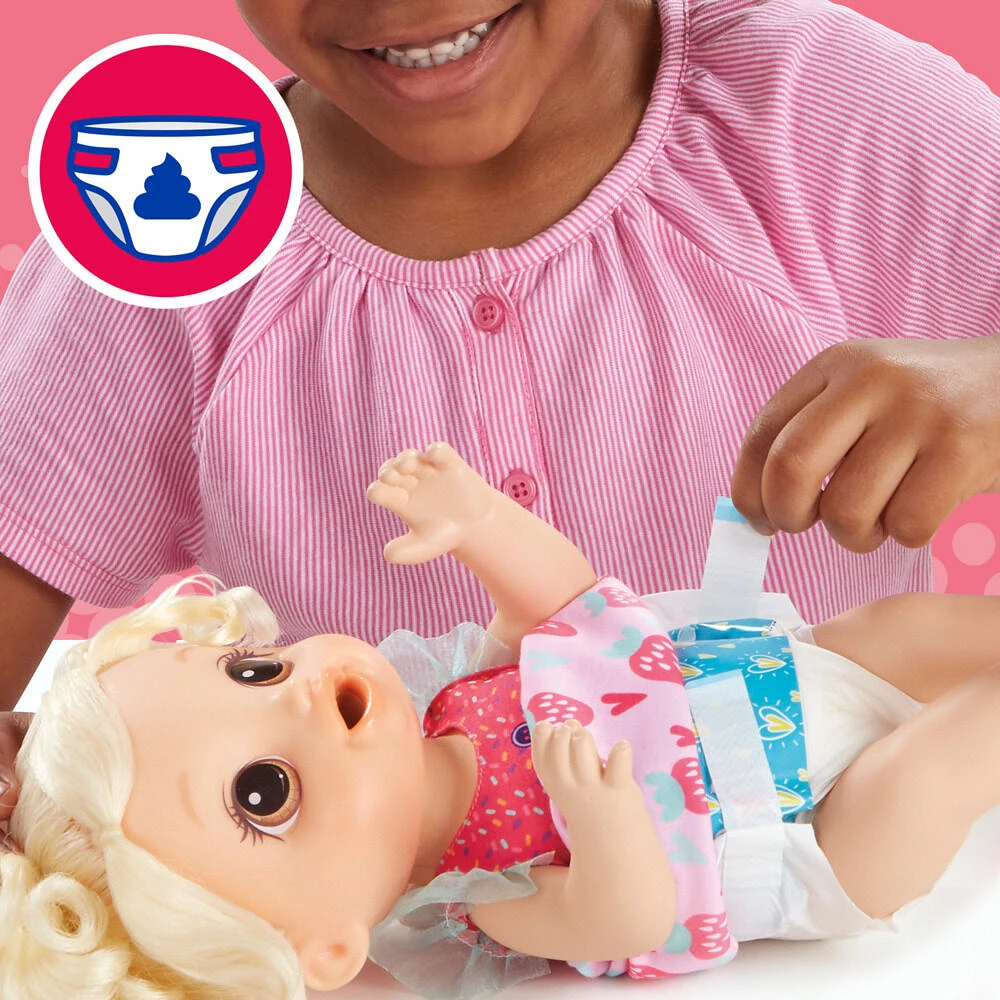 Baby Alive Magical Mixer Baby Doll, Strawberry Shake, Toy Blender, Baby Alive Doll