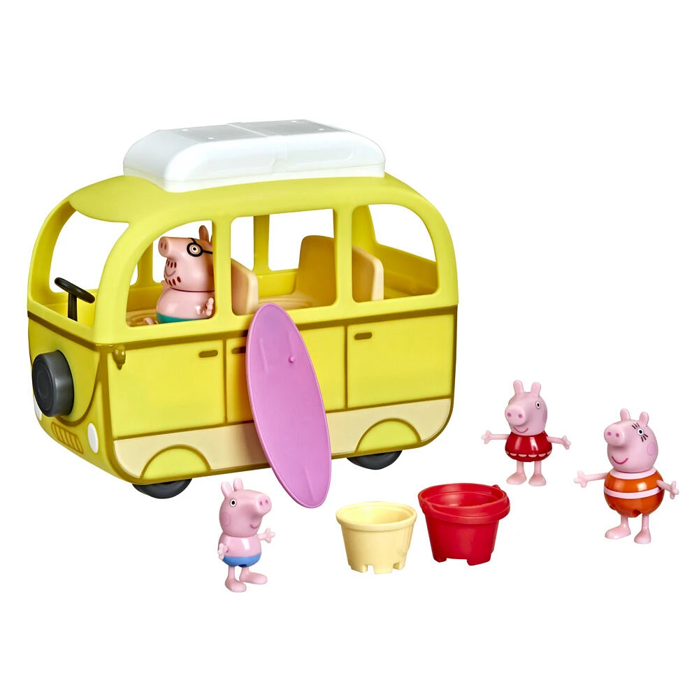 Peppa Pig - Peppa's Adventures Beach Campervan Vehicle Preschool Toy - R Exclusive