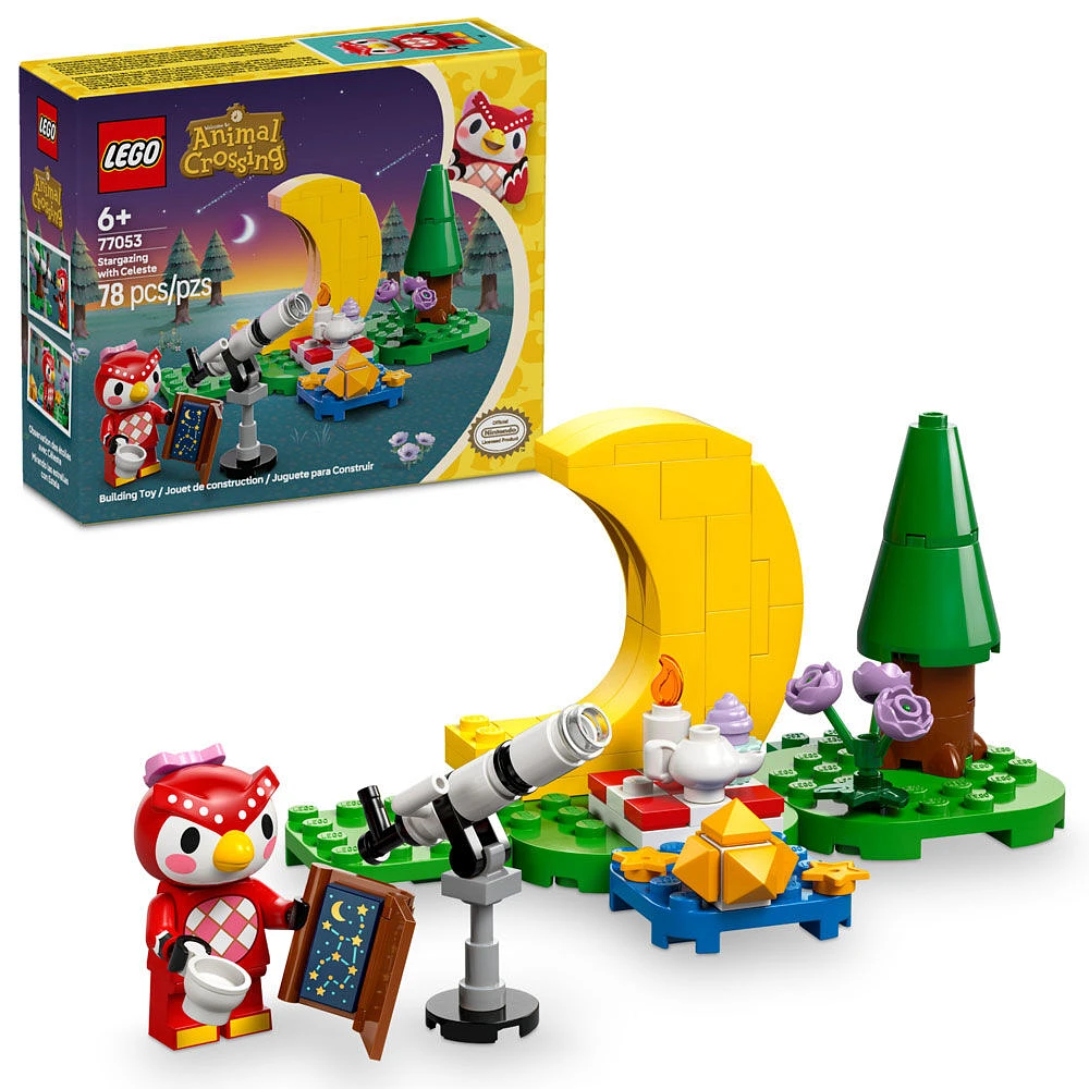 LEGO Animal Crossing Stargazing with Celeste Building Toy - Pretend Playset for Kids - 77053