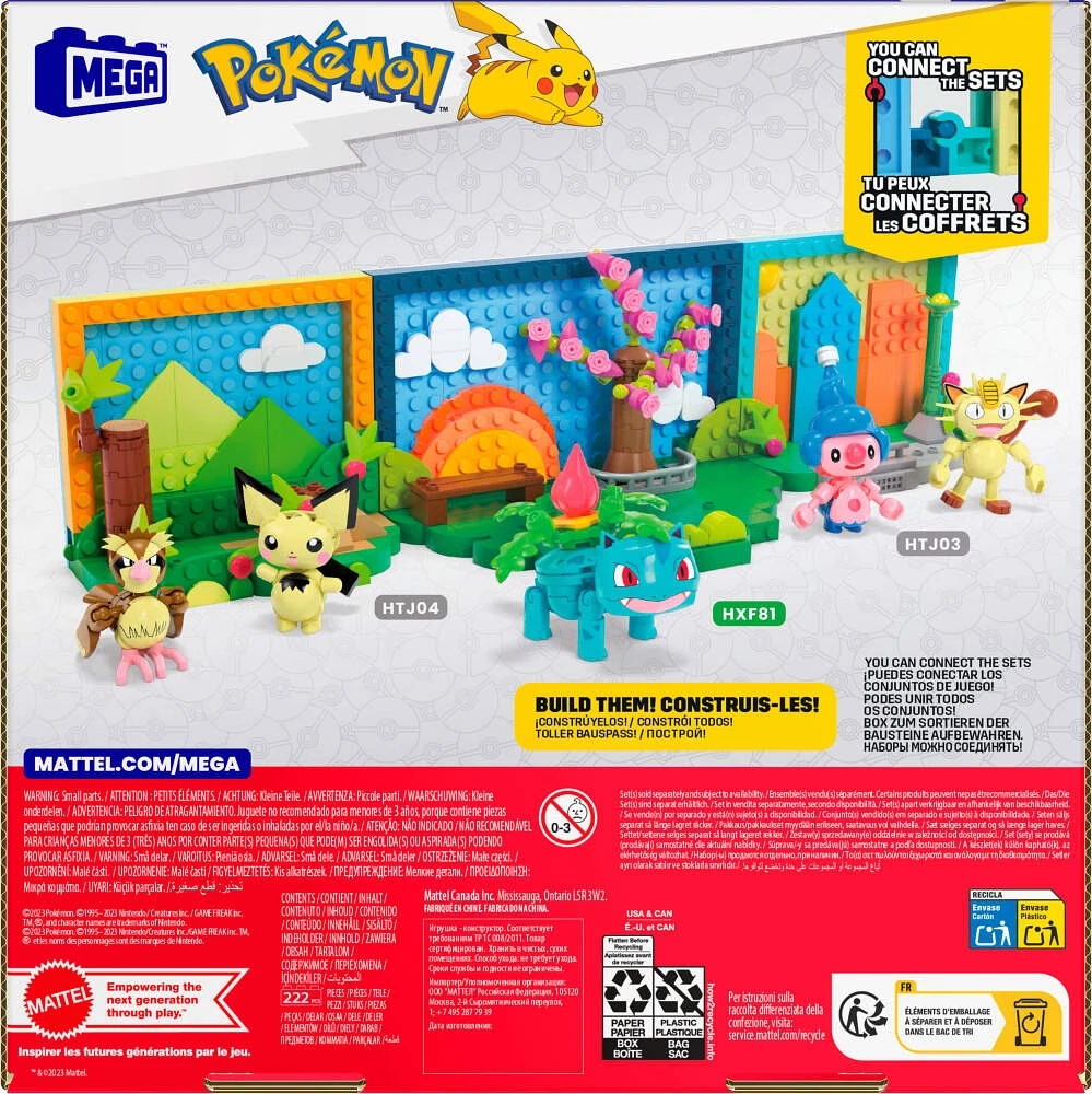 MEGA Pokémon Park Scene Building Toy Kits with 1 Action Figure (220 Pieces) for Kids