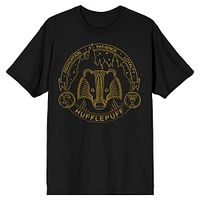 Harry Potter Hogwarts House Hufflepuff Badger Black T-Shirt