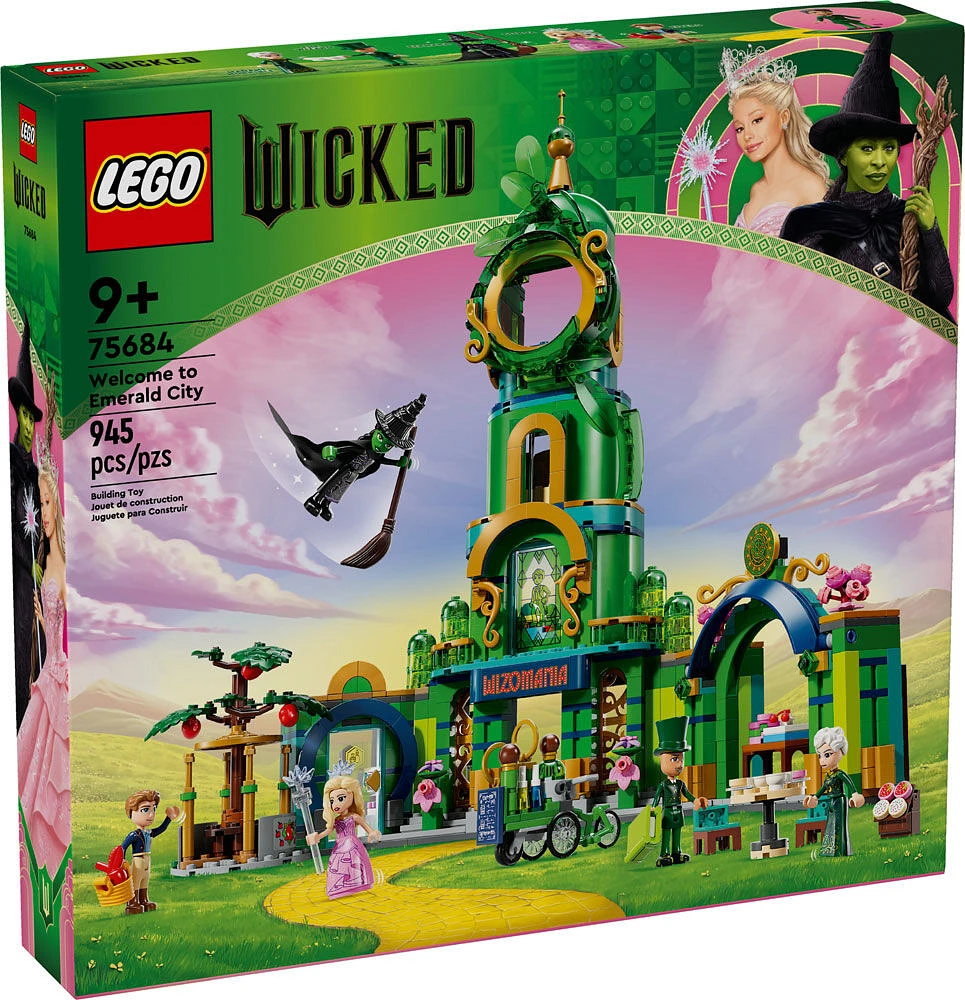 LEGO Wicked Welcome to Emerald City Collectible Toy, Dollhouse Playset with Glinda and Elphaba, 75684