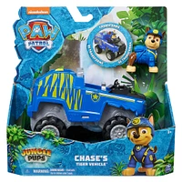 PAW Patrol Jungle Pups, Chase's Tiger Vehicle, Camion avec figurine articulée à collectionner