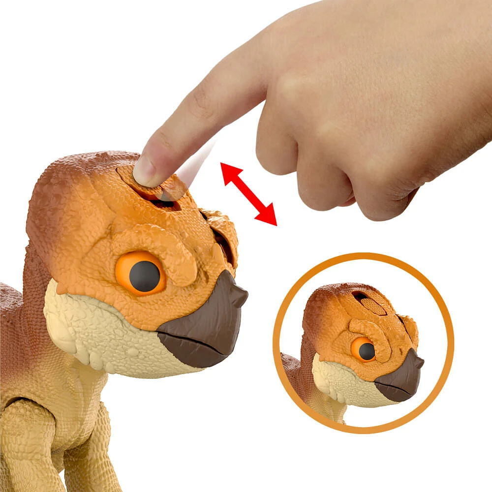Jurassic World Rebirth Primal Protector Aquilops Dolores Interactive Dinosaur Toy, Attack & Sounds