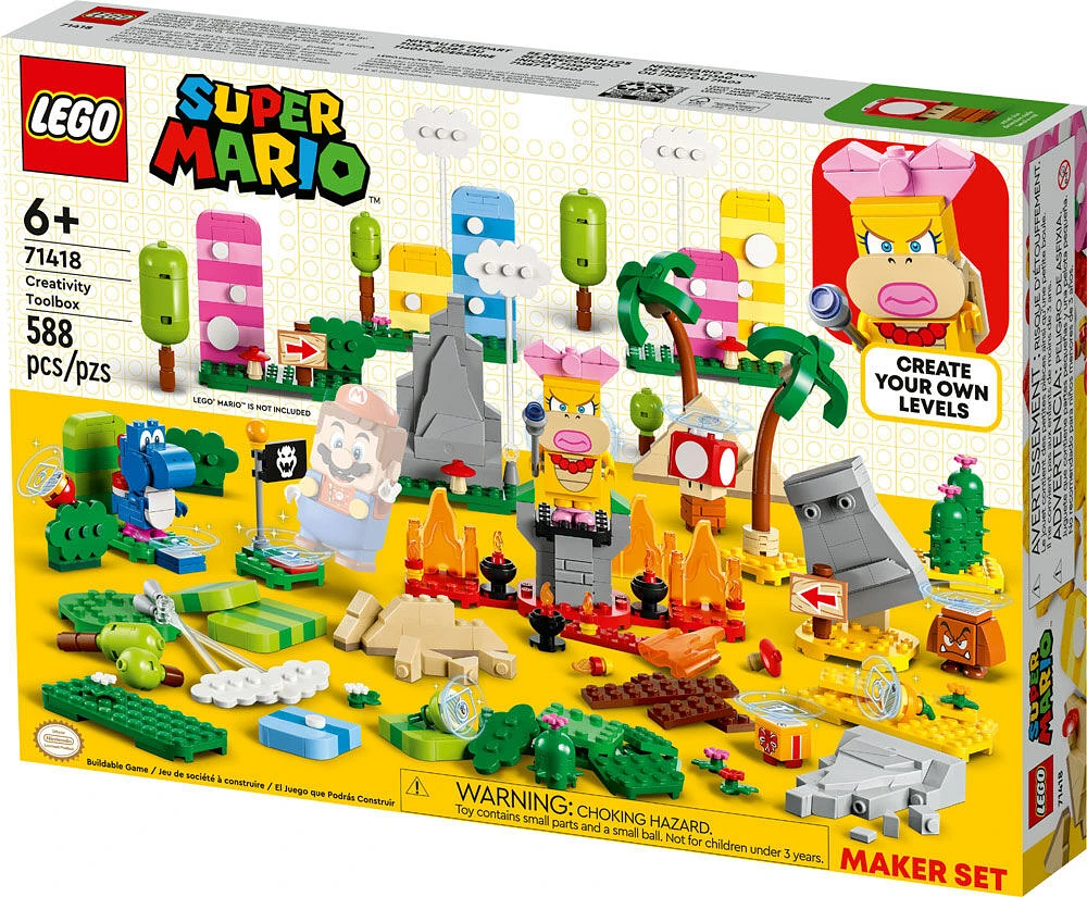 LEGO Super Mario Ensemble La boîte à outils créative; Ensemble de jeu de construction 71418 (588 pièces)