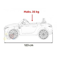 KIDSVIP Mercedes Benz 12V SL63 Voiture 4X4 sous licence pour enfants avec RC - Blanc