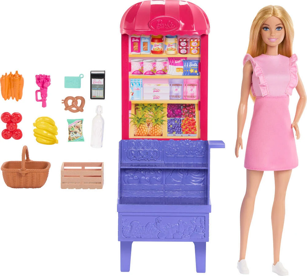 Barbie and Teresa Recipe for Friendship Malibu at the Market Doll & Playset with 11 Accessories