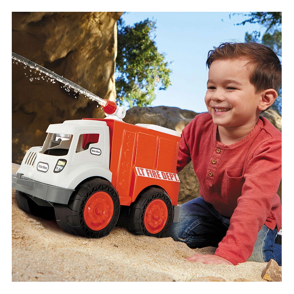 Camion Little Tikes Dirt DiggersMC fonctionnant réellement - camion d'incendie