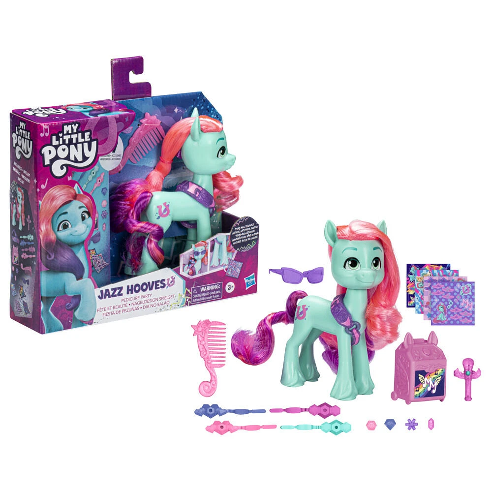My Little Pony: Make Your Mark Pedicure Party Jazz Hooves Toy - Pony Figure with 17 Styling Accessories - R Exclusive