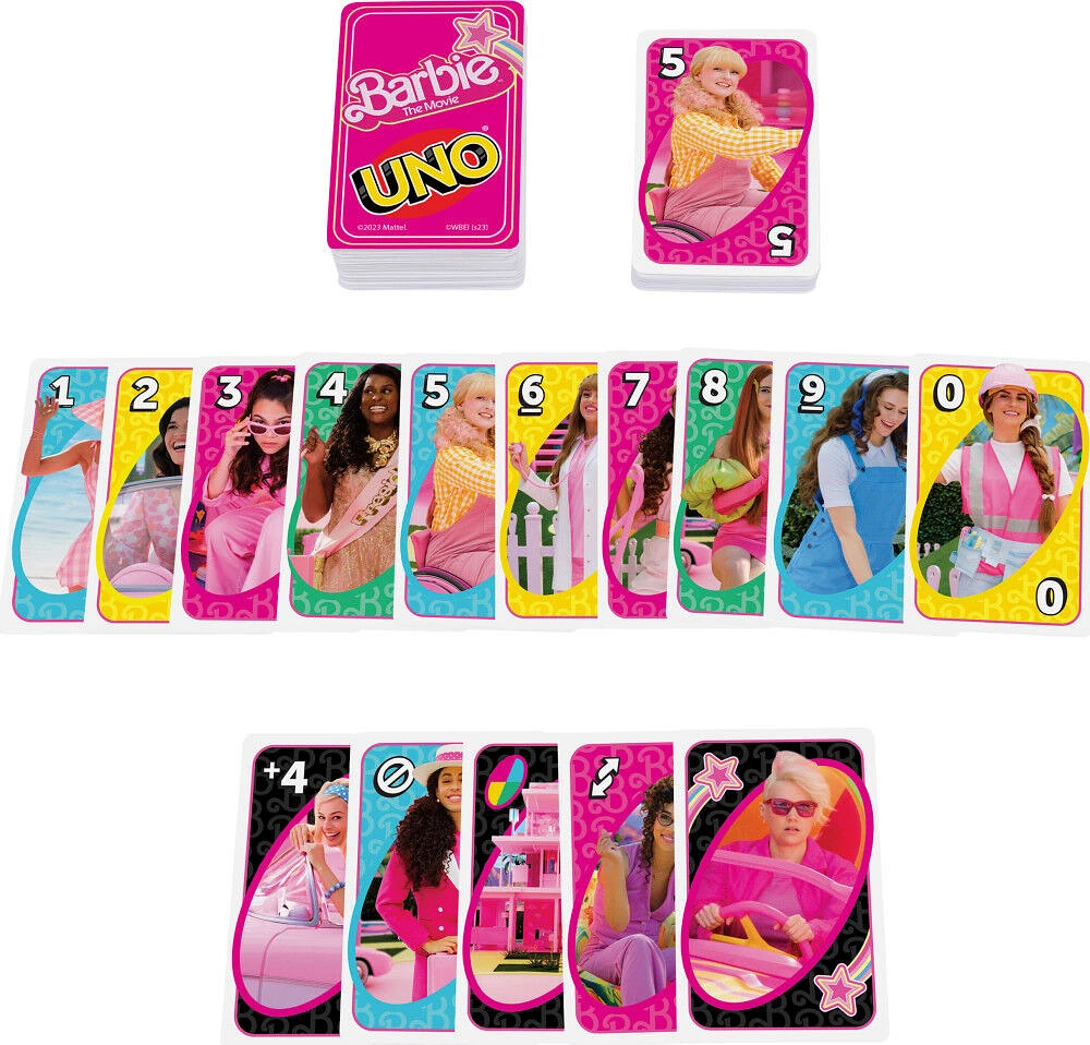 Jeu de cartes - UNO BarbieThe Movie, inspiré du film ""Barbie"