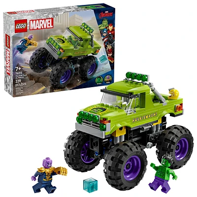 LEGO  Marvel The Hulk Truck vs. Thanos - Monster Truck Building Toy for Kids 7+ - 76312