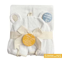 Simmons 3 Piece Bamboo Bath Set White/Taupe