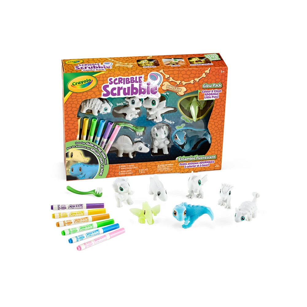 Crayola Scribble Scrubbie Pets Dinosaur Glow Combo Pack