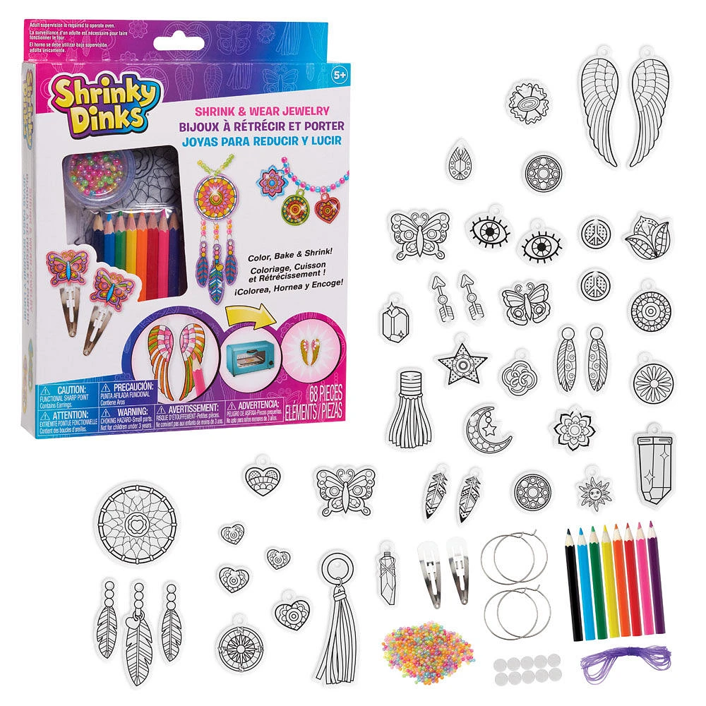 Shrinky Dinks Jewelry Kit, Kids Art and Craft Activity Set