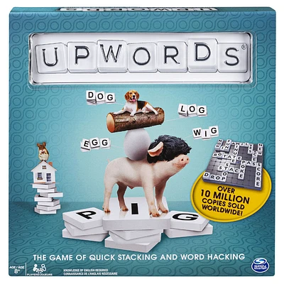 Upwords, Fun and Challenging Family Word Game with Stackable Letter Tiles