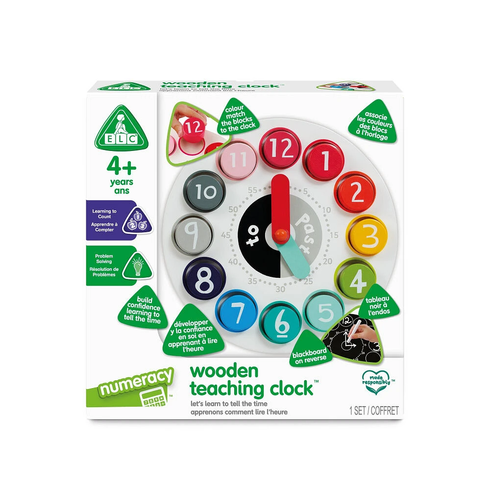 Early Learning Centre Wooden Teaching Clock - R Exclusive