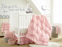 Ensemble de literie pour lit de bébé 4 pièces Willow de Levtex - Rose
